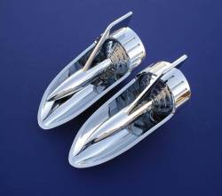 GM - 1957 Chevy Chrome Hood Rockets - Best