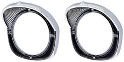 GM - 1957 Chevy Chrome Headlight Bezels Pair