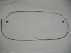 1955-57 Chevy 2-Door Hardtop Restored Back Glass Stainless Set - 6 Pieces
