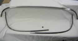 1956-57 Chevy 4-Door Hardtop Restored Back Glass Stainless Set - 4 Pieces