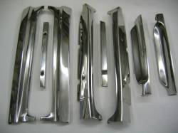 GM - 1955 Chevy Convertible 8-Piece Vent Window Area Restored Stainless Steel Set