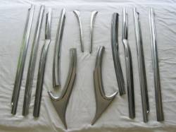 1955-57 Chevy Bel Air 2-Door Sedan Restored Beltline Stainless Set - 12-Pieces