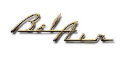 1955-56 Chevy Bel Air Dash Speaker Grille Gold Script