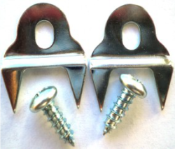 GM - 1955-57 Chevy Door Weatherstripping Fork Clips Pair