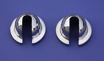1955-57 Station Wagon & Nomad Tailgate Cable Chrome Retainer Balls Pair
