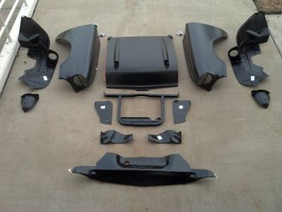 GM - 1957 Chevy Bel Air & 210 Series Complete Front End Sheetmetal Package With V8 Core Support