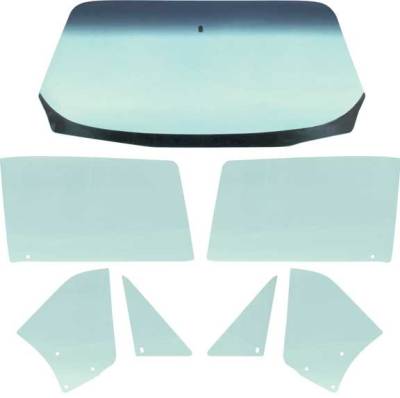 1967 Camaro & Firebird Convertible Clear Glass Kit 7 Pieces (tinted shown in photo)