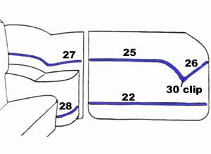 1955 Chevy Bel Air 2 Door Hardtop Interior Side Panel Trim 12