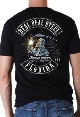 Black Real Deal Steel 100% Cotton T-Shirt X-Large