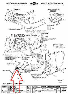 1955 Chevy Rear Body To Bumper Rubber Seal