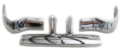 1956 Chevy Chrome 5-Piece Front Bumper Set With Guards