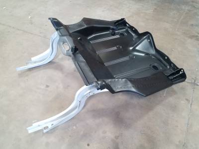 1970-73 Camaro & Firebird Coupe Assembled Trunk Floor & Frame Rail Assembly Narrowed For DSE Wider Wheel Tubs