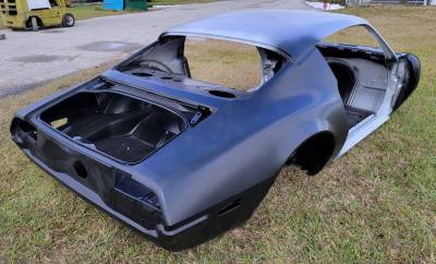 1970-73 Firebird Coupe Body Shell With Standard Transmission & Heater Delete Firewall