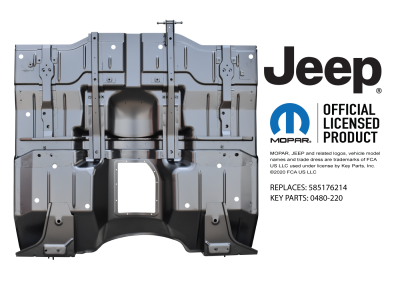 1987-1995 Jeep YJ WRANGLER FULL CAB FLOOR ASSEMBLY WITH ALL SUPPORTS