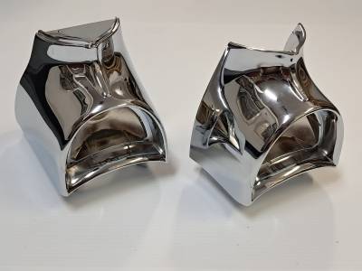 1957 Chevy Chrome Taillight Housing Housings Pair