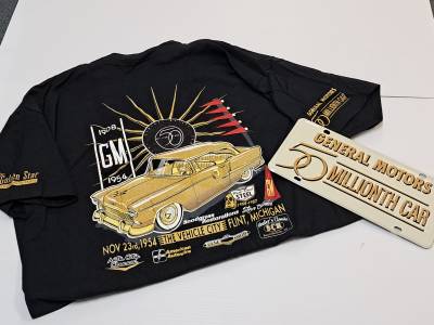 Small (S) Fifty Millionth Black T-Shirt & License Plate Package