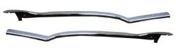 1955-57 Chevy 2-Door Hardtop Chrome Rear Inner Quarter Garnish Moldings Pair