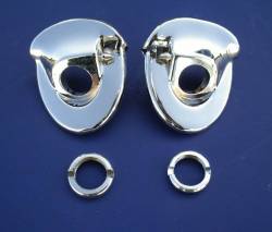 1957 Chevy Chrome Windshield Wiper Escutcheons