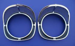 1957 Chevy Chrome Headlight Bezels Pair - Image 2