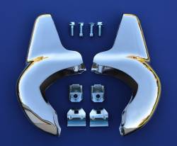 1957 Chevy Chrome Front Bumper Accessory Guards Pair - Image 1