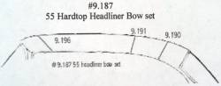 1955 2-Door Hardtop Headliner Wire Bows Set Of 3 - Image 2