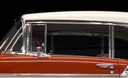 1956-57 Chevy 2-Door Hardtop Restored Stainless Steel Door Flippers - Image 2