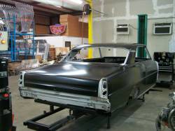 1966-67 Chevy II Body Shell Automatic Shift Bucket Seats With Quarter Panels & Top Skin - Image 6