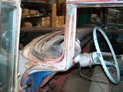 1957 Chevy Convertible Left Windshield Pillar/Upper Hinge Area Repair Kit - Image 2