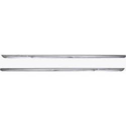 1957 Chevy Stainless Steel Rocker Panel Moldings Pair With Clips - Image 2