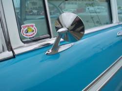 1955-57 Chevy Chrome Outside Door Mirror With Wide Angle Glass - Image 2