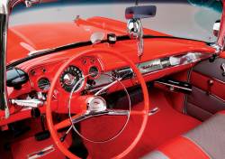 1957 Chevy 210 & Bel Air Chrome Horn Ring Center Cap - Image 2