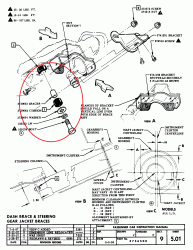 1957 Chevy Upper Pedal Brace To Dash Mount Hardware Kit - Image 2