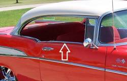 1955-57 Chevy 2-Door Hardtop/Convertible/Nomad Door Beltline Stainless Screw Set - Image 2
