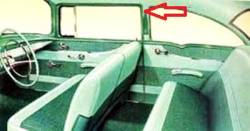 1955-57 Chevy 2-Door Sedan & Station Wagon Chrome Grab Strap Bezels Pair - Image 2