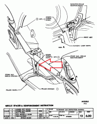 1956 Chevy Vertical Hood Latch Support - Image 2