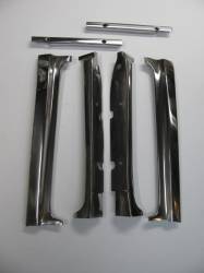 1955-57 Chevy Nomad 6-Piece Vent Window Area Restored Stainless Steel Set