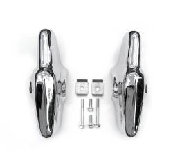 1957 Chevy Chrome Rear Bumper Accessory Guards Pair - Image 2
