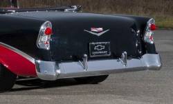 1956 Chevy Chrome 5-Piece Non-Wagon Rear Bumper Set With Guards - Image 2