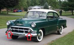 1953 Chevy Chrome Parking Light Housings Pair - Image 4