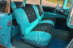 1957 Chevy 2-Door Front Seat Right Lower Seat Side Shell - Image 2
