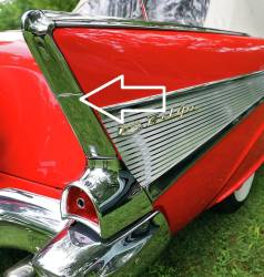 GM - 1957 Chevy Right Vertical Fin Stainless Steel Molding - Image 2