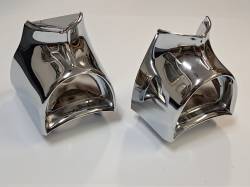 1957 Chevy Chrome Taillight Housing Housings Pair 