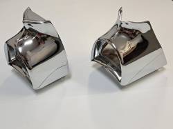 1957 Chevy Chrome Taillight Housing Housings Pair - Image 2