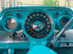 1957 Chevy Dash Indicator Lens Recoloring Set With Gen & Oil Discs - Image 2