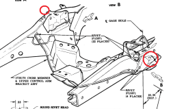 1955-57 Chevy Forward Upper Control Arm Rubber Bumper - Image 2